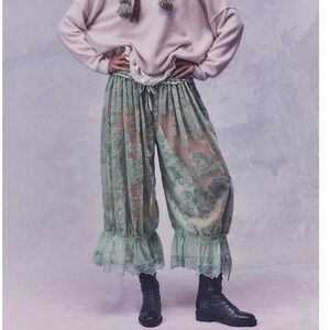 Free People Boho Chic Velvet Lace Pants